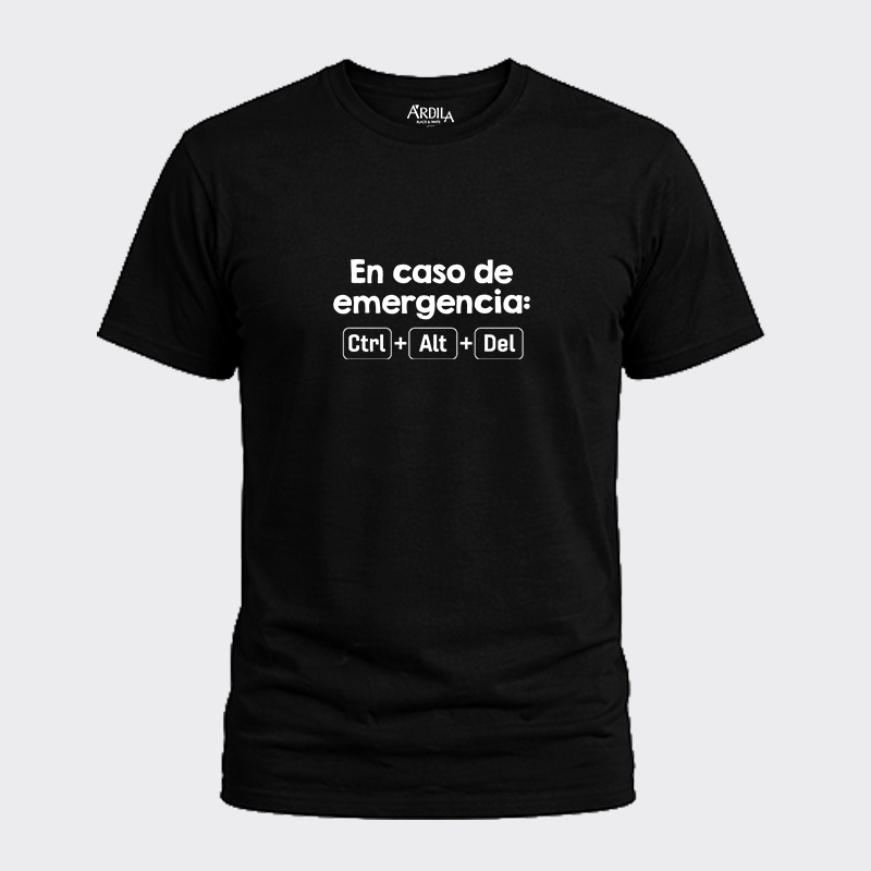 Playera "En caso de emergencia" hombre