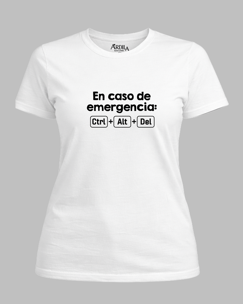 Playera "En caso de emergencia" para mujer