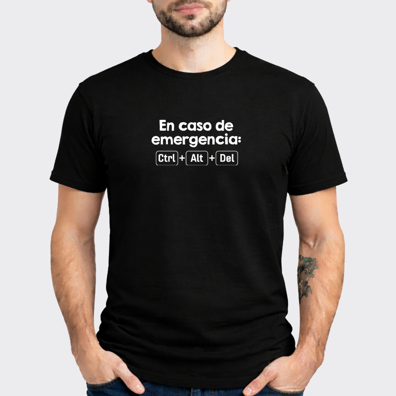Playera "En caso de emergencia" hombre