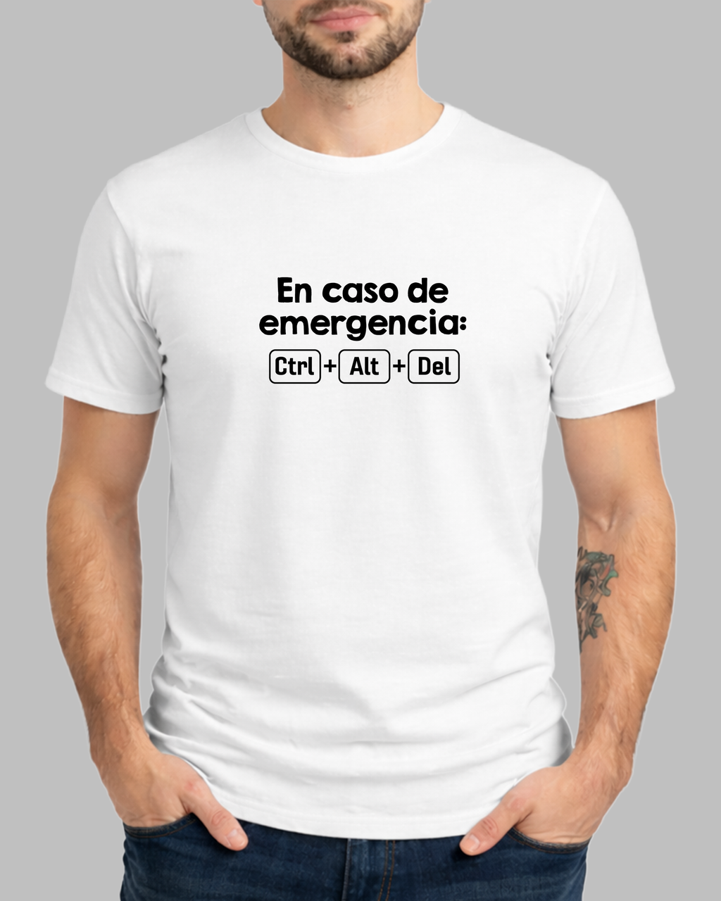 Playera "En caso de emergencia" hombre