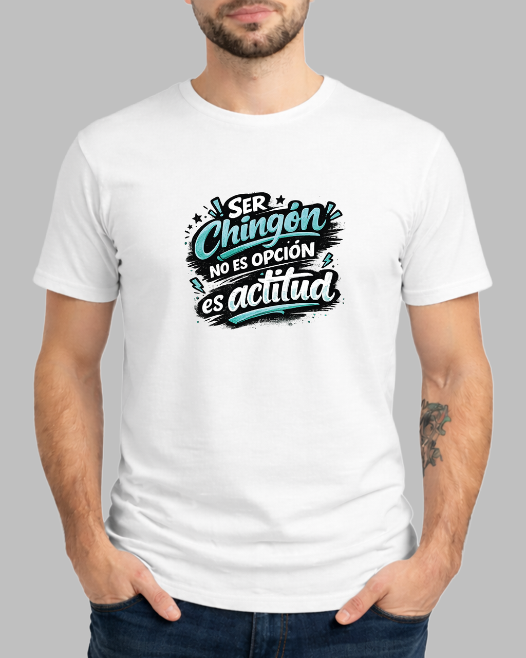playera blanca hombre
