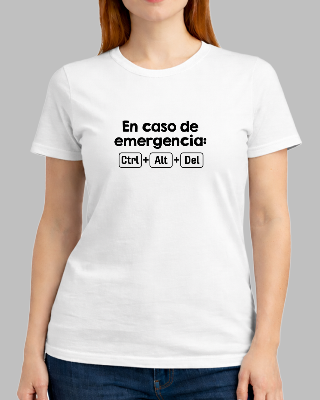 Playera "En caso de emergencia" para mujer